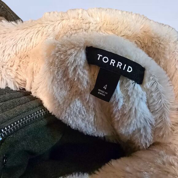 Torrid Fleece Sherpa Lined Anorak - Size 4X - Picture 5 of 9